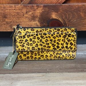 Myra Leopard hairon Wallet Wristlet NWT